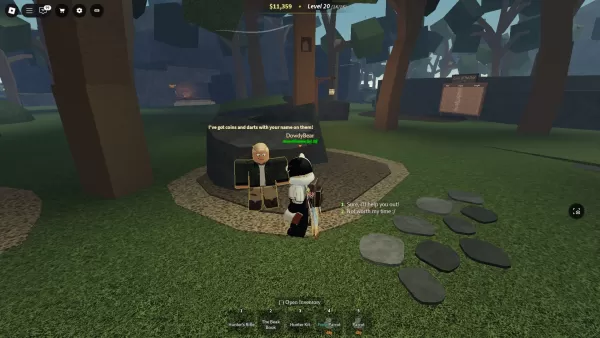 Un giocatore di Beaks parla con l'NPC Jimmy