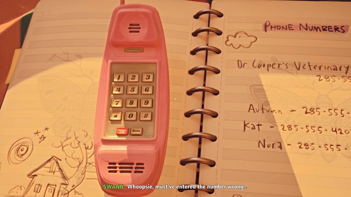Swann's phone during a key scene