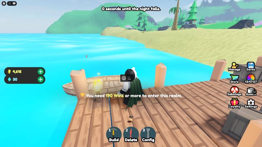 A player preparing to enter a new realm