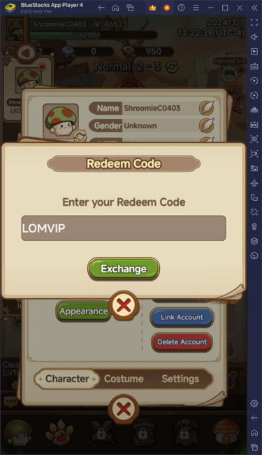 Legend of Mushroom – Redeem Codes
