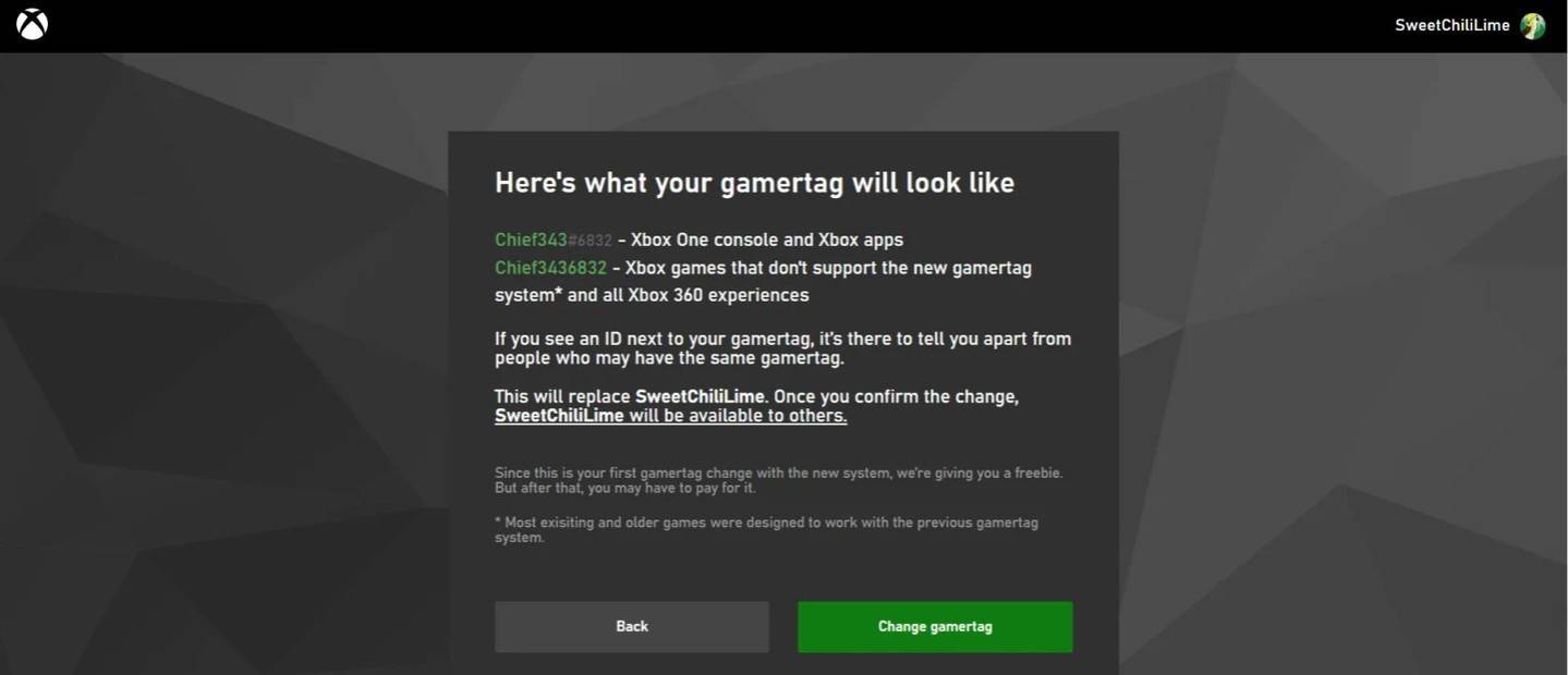 Menukar Nama Anda di Xbox