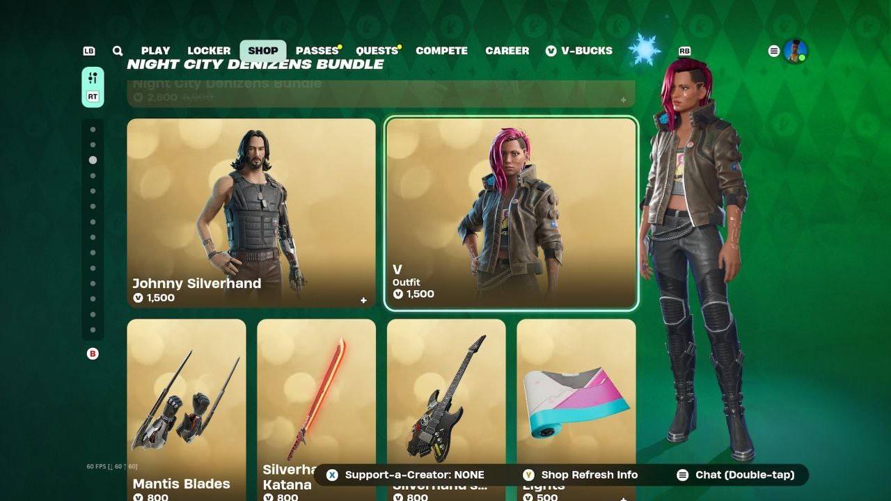 Cyberpunk 2077 Fortnite Skin