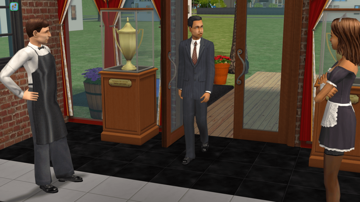 Un personaggio che cammina in un riscaldamento nei Sims 2 come parte di un articolo sui trucchi.