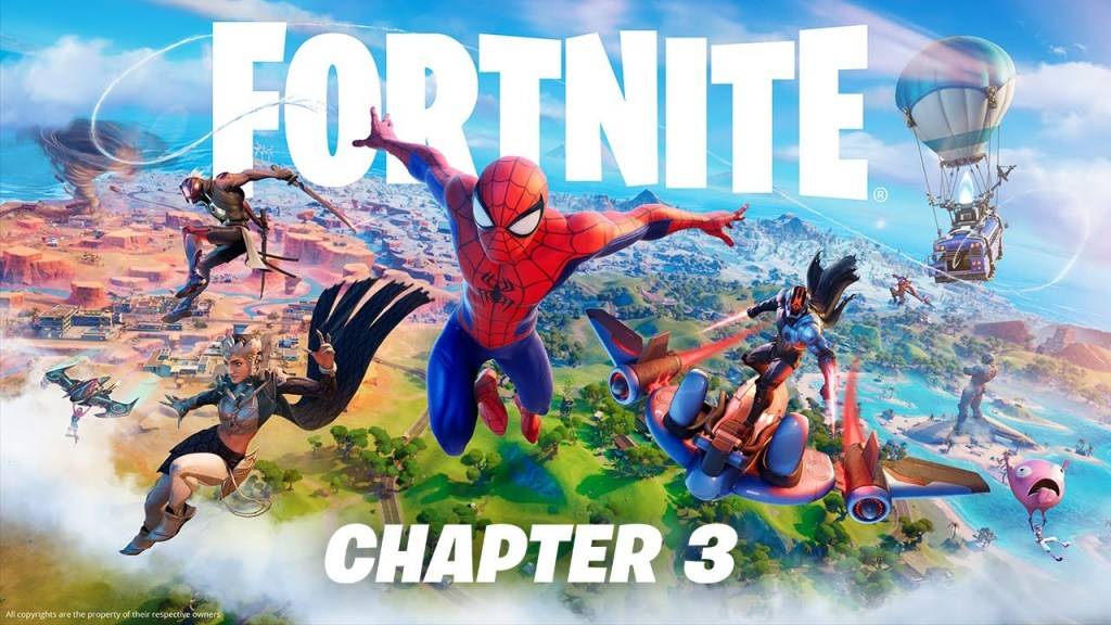 Fortnite Hoofdstuk 3 Key Art met Spider-Man