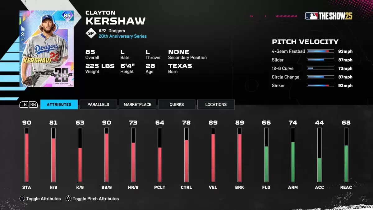 MLB में 20 वीं वर्षगांठ क्लेटन Kershaw कार्ड शो 25